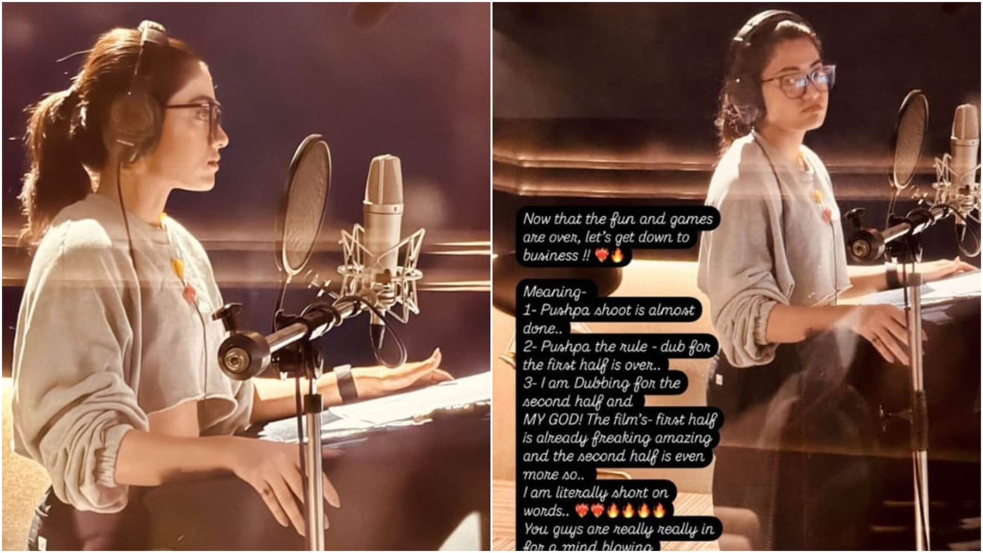 Rashmika Mandanna has wrapped up dubbing for Allu Arjun Pushpa 2 The Rule said big thing about movie
