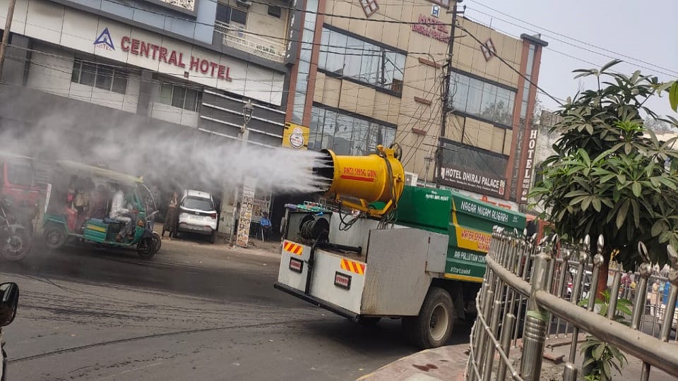 Intersections will be sprayed with anti smoke guns every day