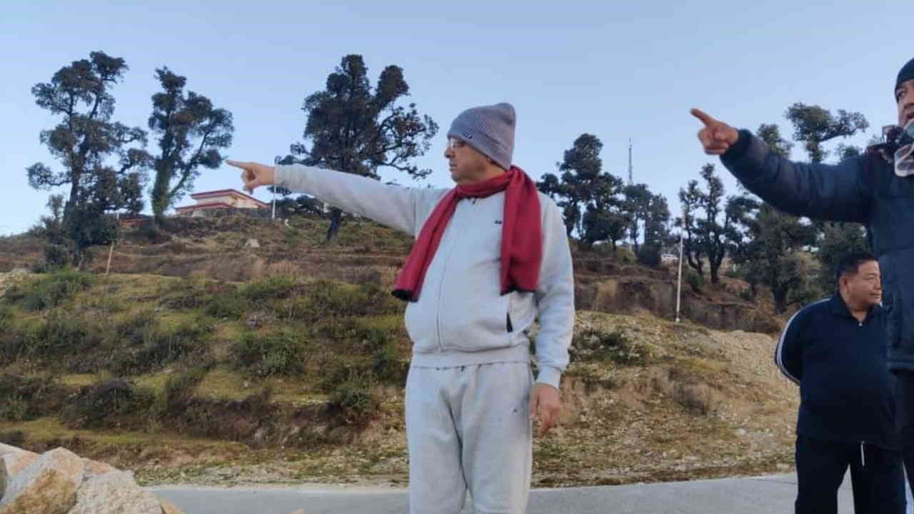CM Dhami two-day Gairsain visit went out fora morning walk met people took feedback on development works