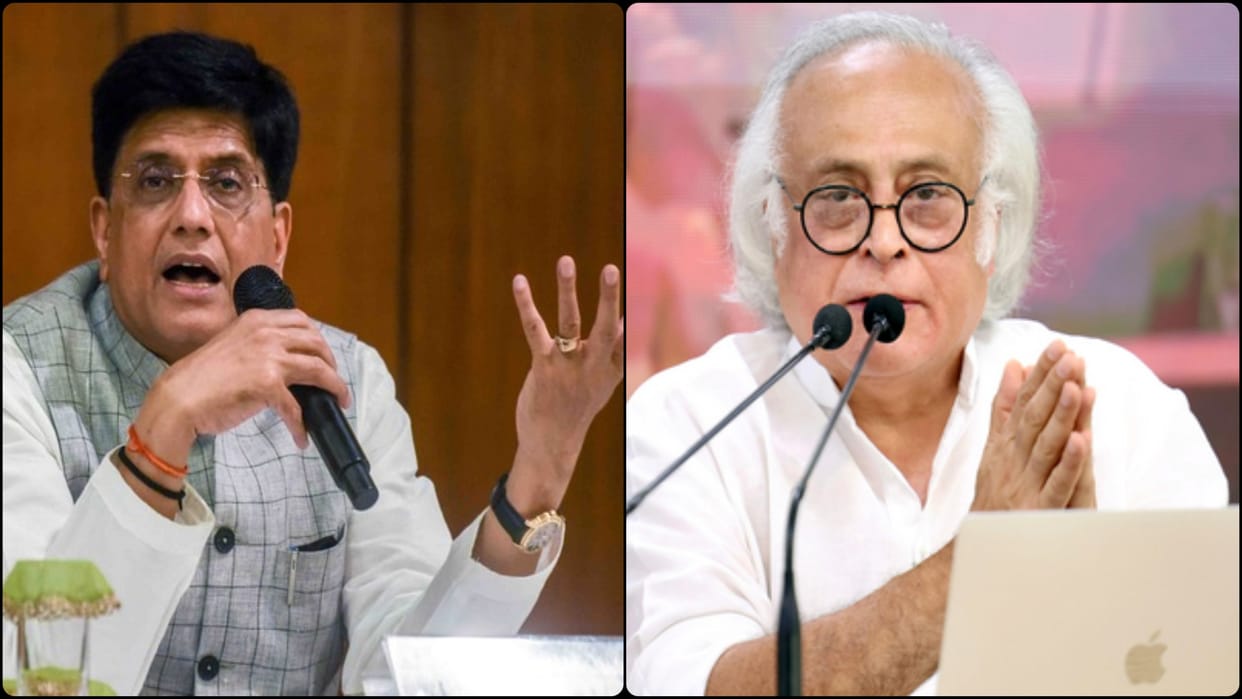 If data doesn't suit them, they'll change it altogether: Cong's swipe at govt over Goyal's remarks