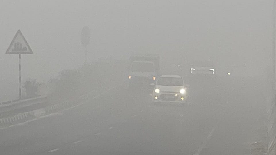 बठिंडा में छाई धुंध