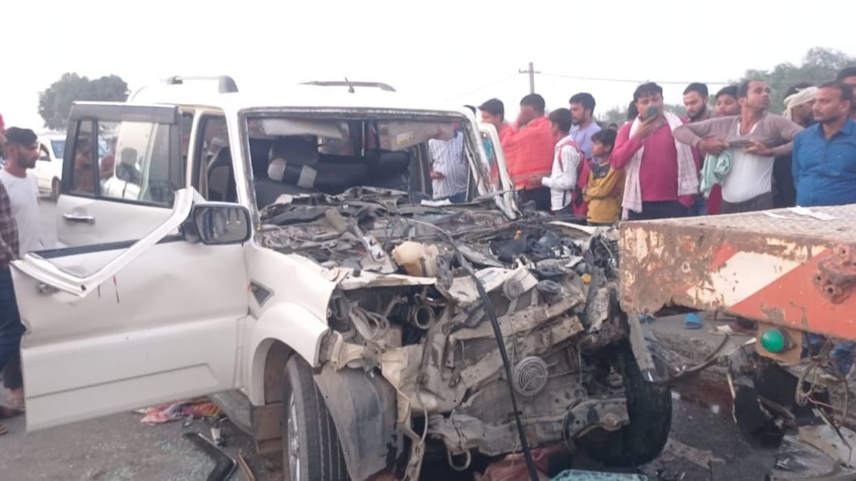 Bihar News : Road accident in Kaimur attend wedding, many people death of the same family bihar police