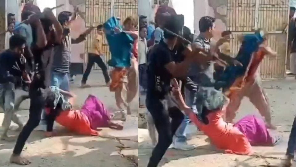 women made to lie on road and beaten After minor dispute in Bulandshahr