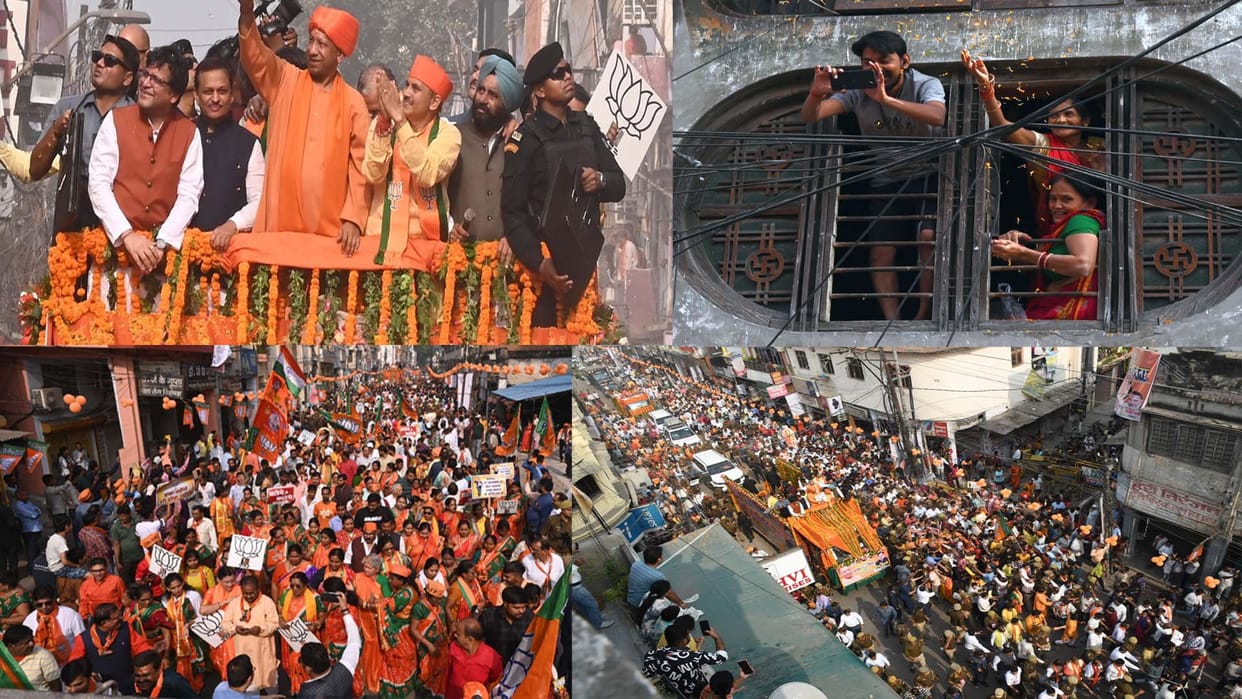 CM Yogi In Kanpur: People gathered in the Chief Minister's roadshow