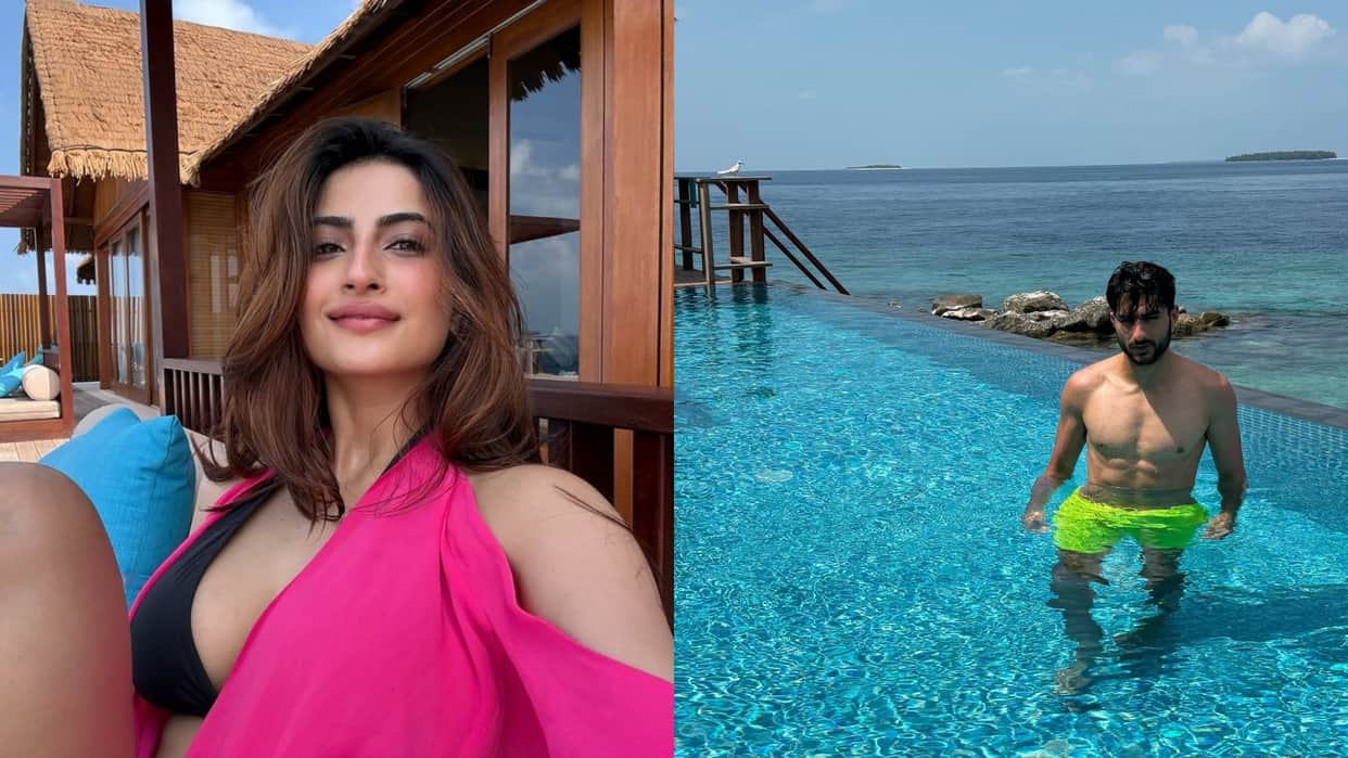 Ibrahim Ali khan Palak Tiwari dating news on Social Media by Fans Both shared pictures from Maldives