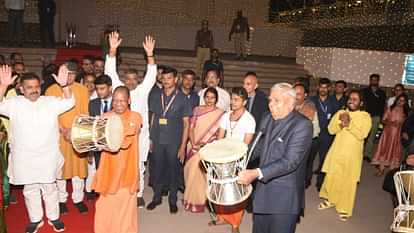 Inauguration of Namo Ghat in Kashi Vice President Jagdeep Dhankhar and CM Yogi witnessed Dev Deepawali