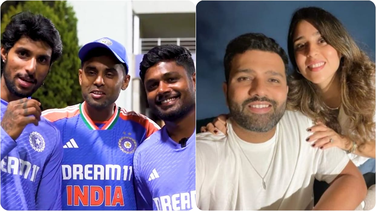 Tilak Varma, Sanju Samson and Suryakumar Yadav shared a special message for Rohit Sharma who became father