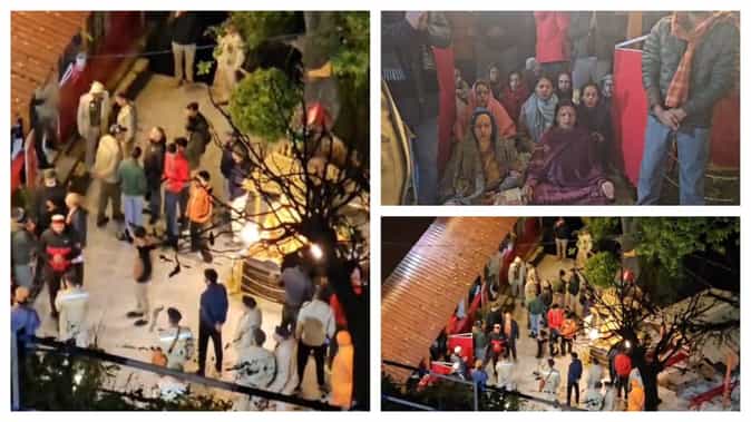 आश्रम की सम्पति पर उठा विवाद , पत्थरबाजी में कई पुलिस कर्मी और भक्त हुए जख्मी