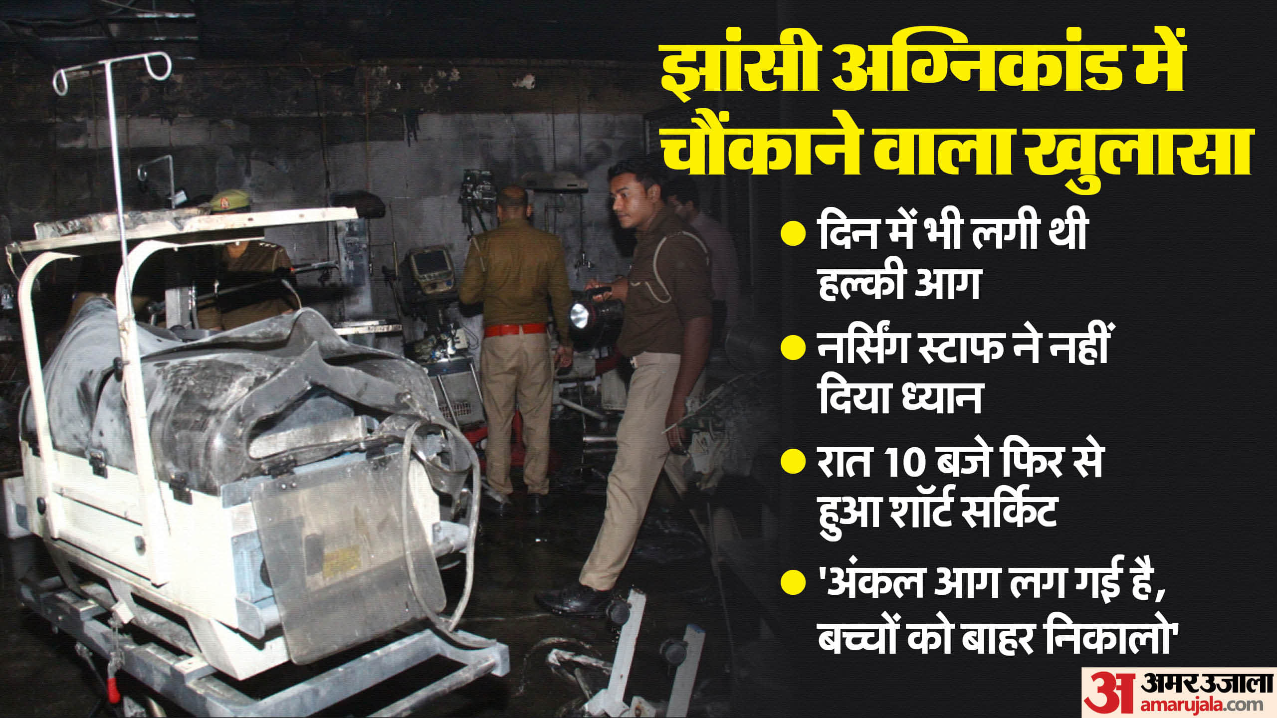 Jhansi Medical College Fire big revealing Short circuit had happened at 5 pm also but nursing staff ignore it