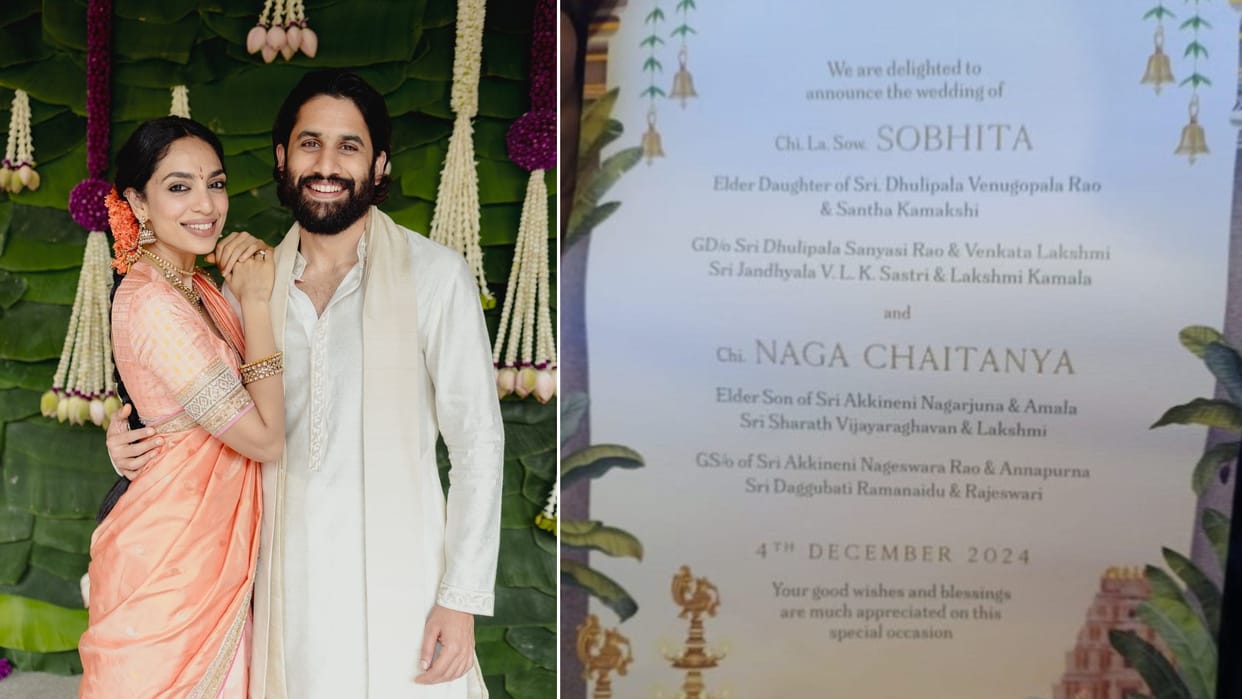Naga Chaitanya Sobhita Dhulipala wedding invitation card gets leaked Know details inside in gift basket report