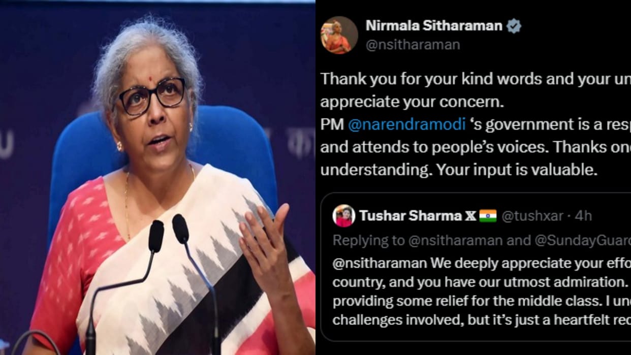 X User Seeks Relief For Middle Class finance minister Nirmala Sitharaman Responds news in hindi
