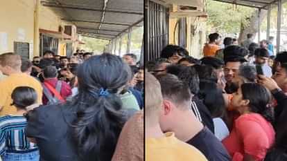 Sawai Madhopur : रणथंभौर में बढ़ी पर्यटकों की भीड़, टिकट नहीं मिलने से नाराज होकर बुकिंग विंडो पर किया हंगामा Sawai Madhopur: Tourists, angry at not getting safari tickets in Ranthambore, created ruckus at booking window