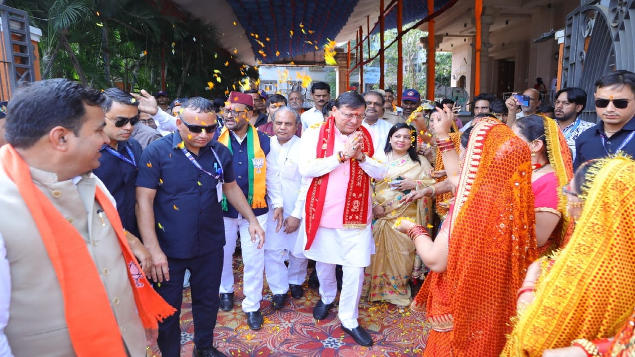 Maharashtra Elections Uttarakhand Chief Minister Pushkar Dhami held election rally in Thane.