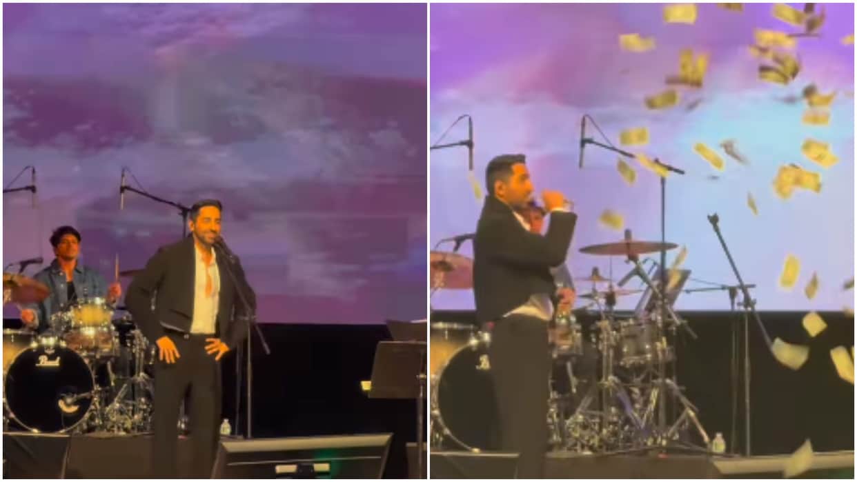 Ayushmann Khurrana taught a lesson to a fan at concert in New York who threw dollars at him