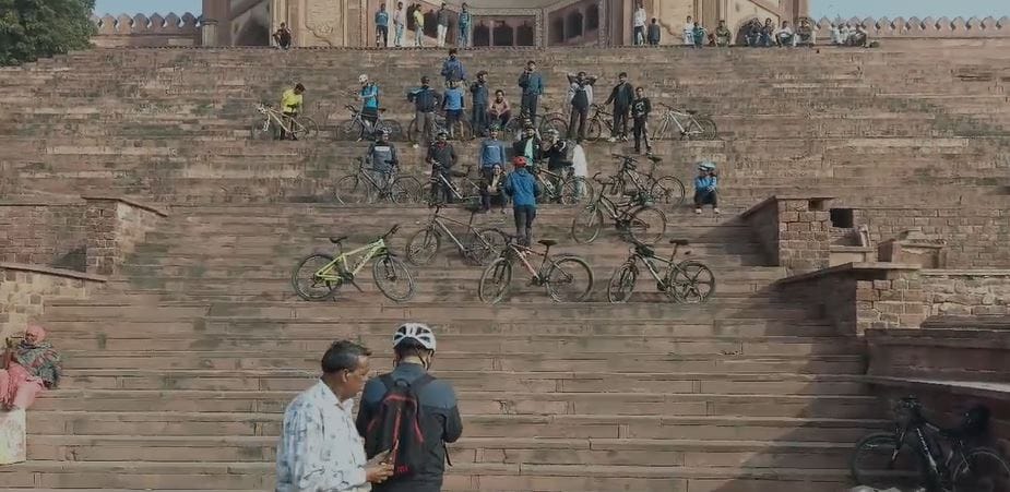 Fatehpur Sikri: Bicycles were mounted on the stairs of Buland Darwaza to make reels case registered