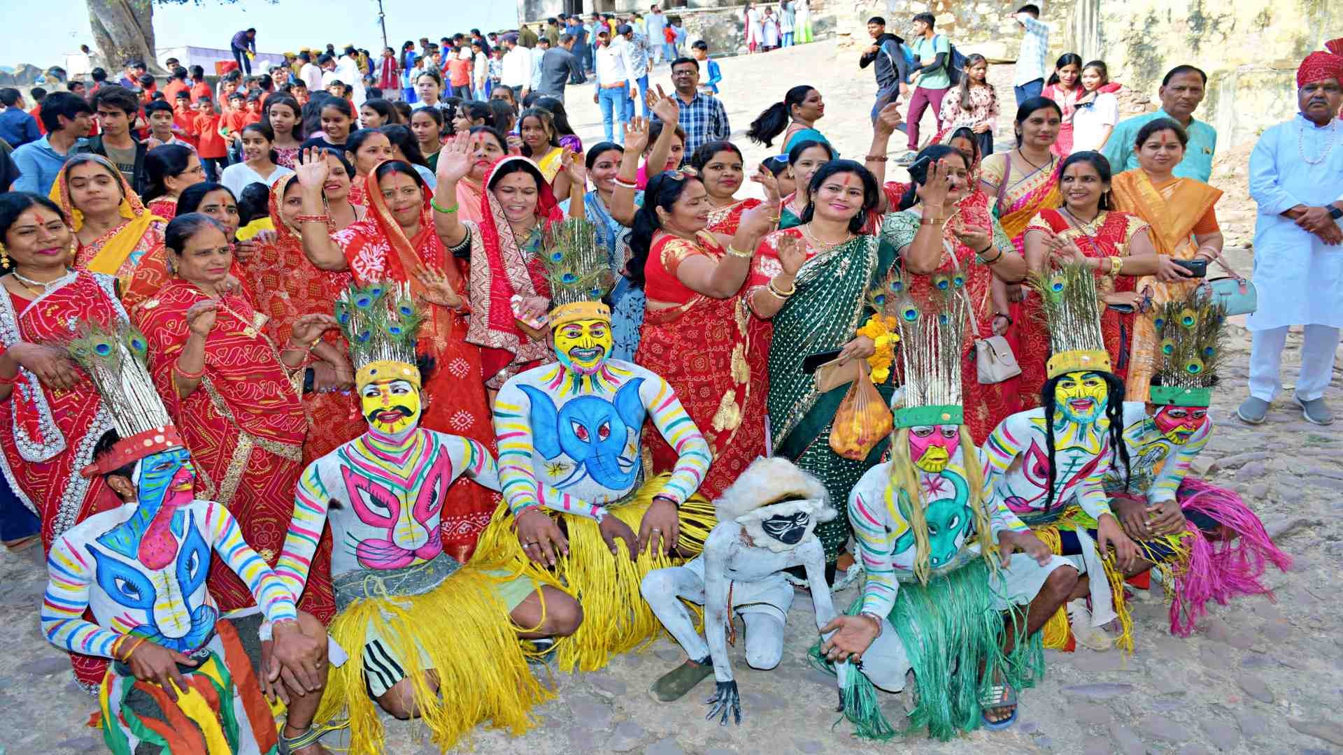 Bundi Festival: Bundi Festival painted in folk colours, cultural splendor of Bundi visible