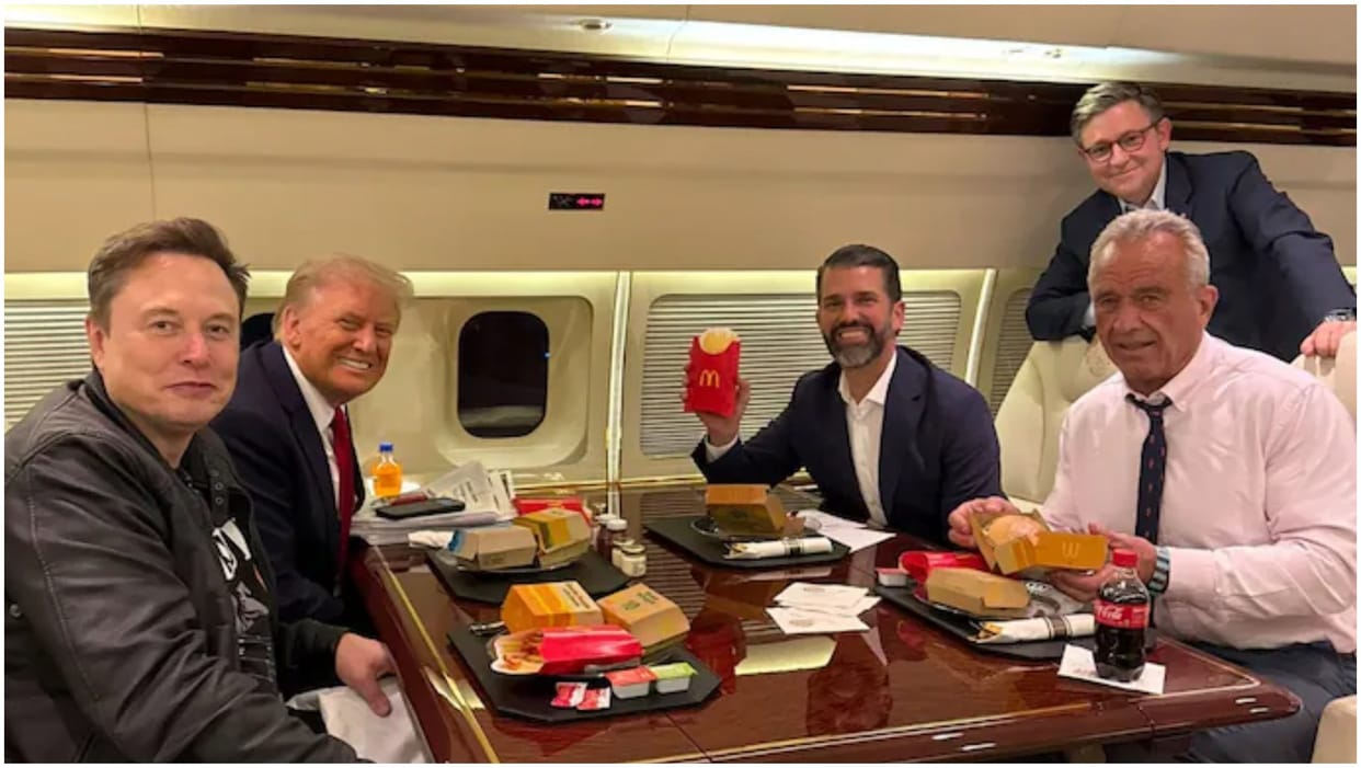 US Health Secretary nominee Robert F Kennedy Jr seen with Donald Trump and Elon Musk in McDonalds news updates