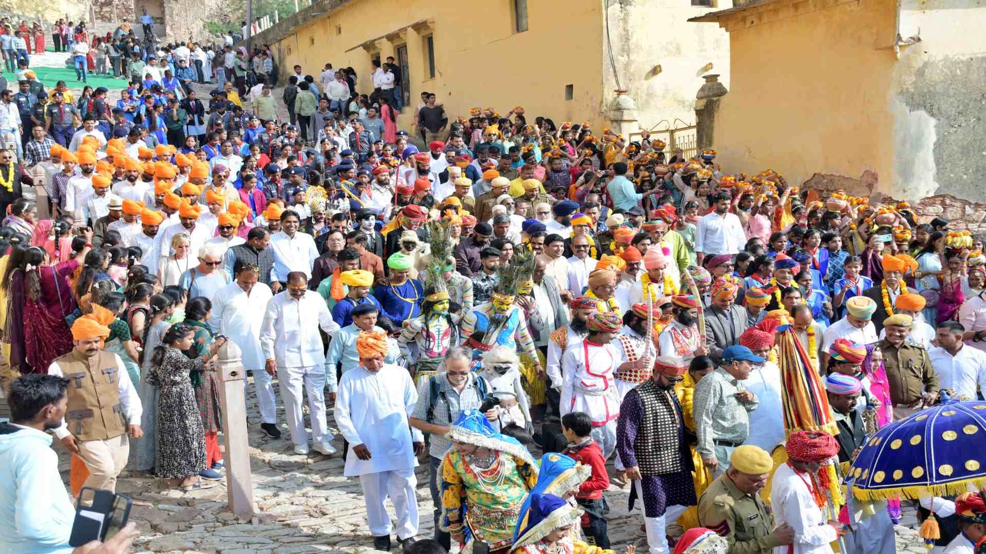 Bundi Festival: Bundi Festival painted in folk colours, cultural splendor of Bundi visible