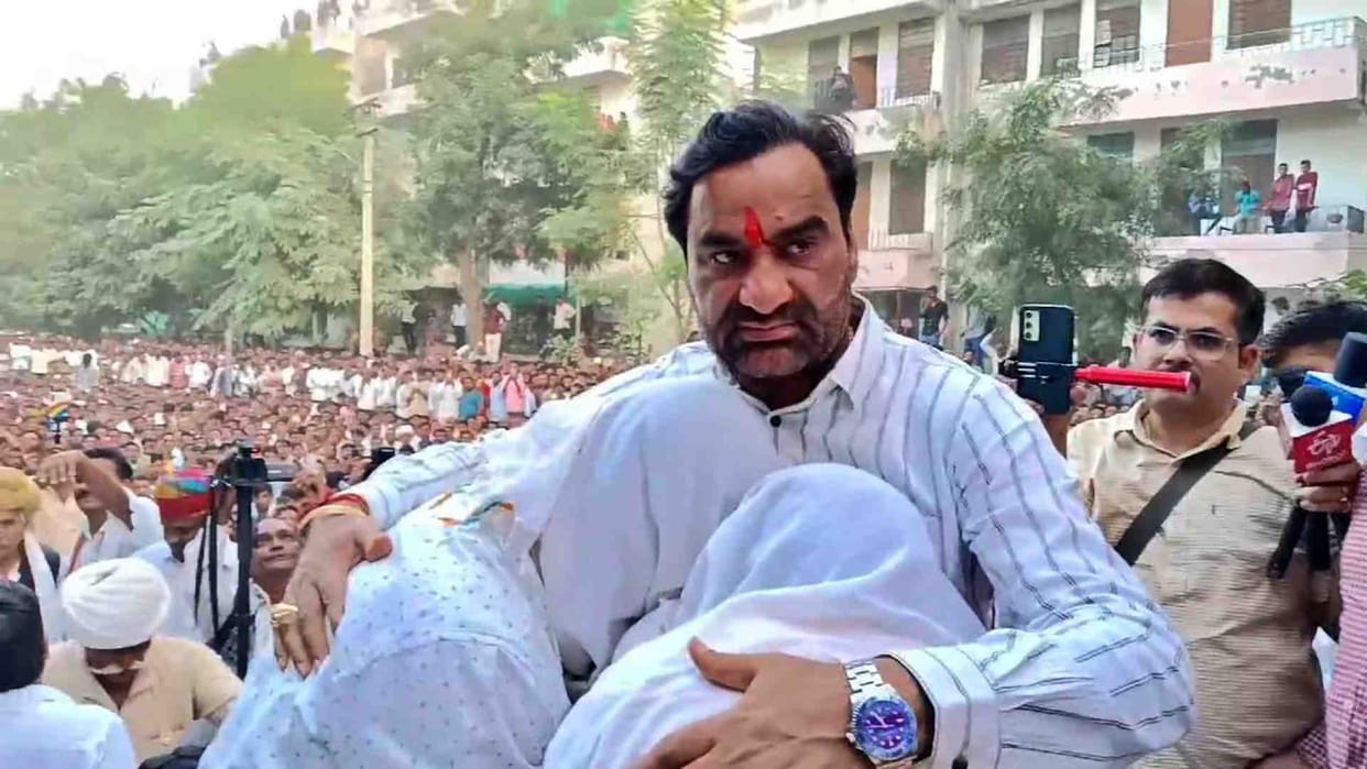 Jodhpur News: Hanuman Beniwal reached the protest site in the Anita Choudhary murder case