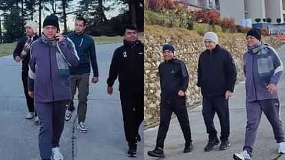 CM Dhami morning walk on bhararisain took feedback on development works including Badrinath Master Plan