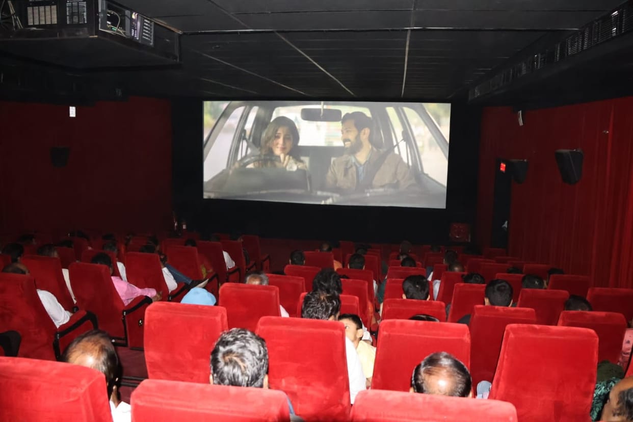 Indore: BJP workers came to watch the film 'The Sabarmati Report' made on Godhra incident.