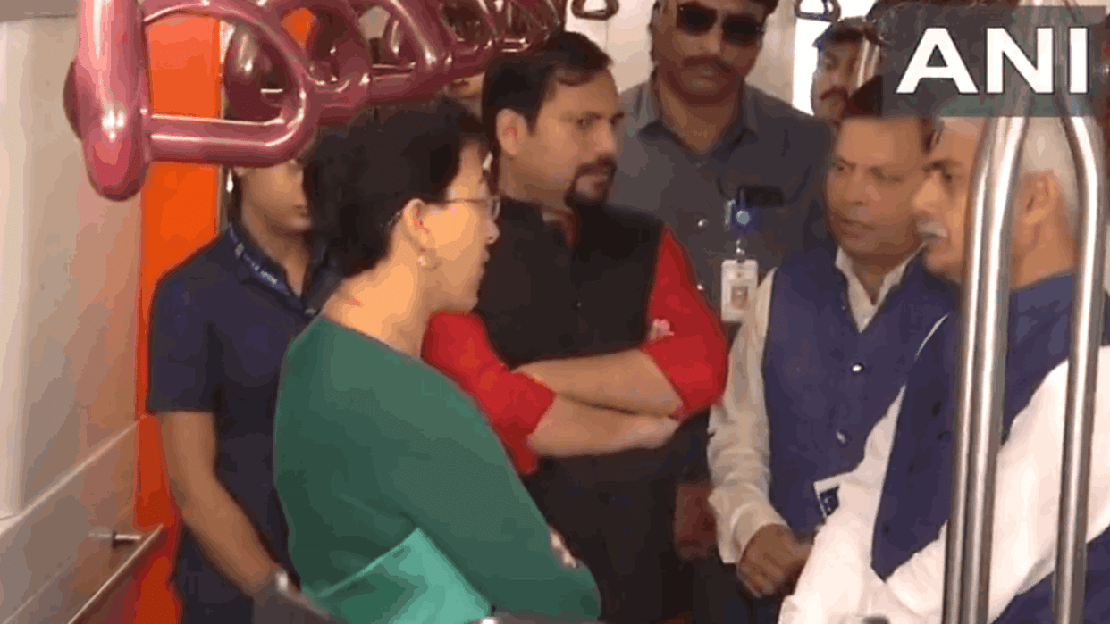 CM Atishi inspected new metro coaches of Phase-IV route at Mukundpur depot.