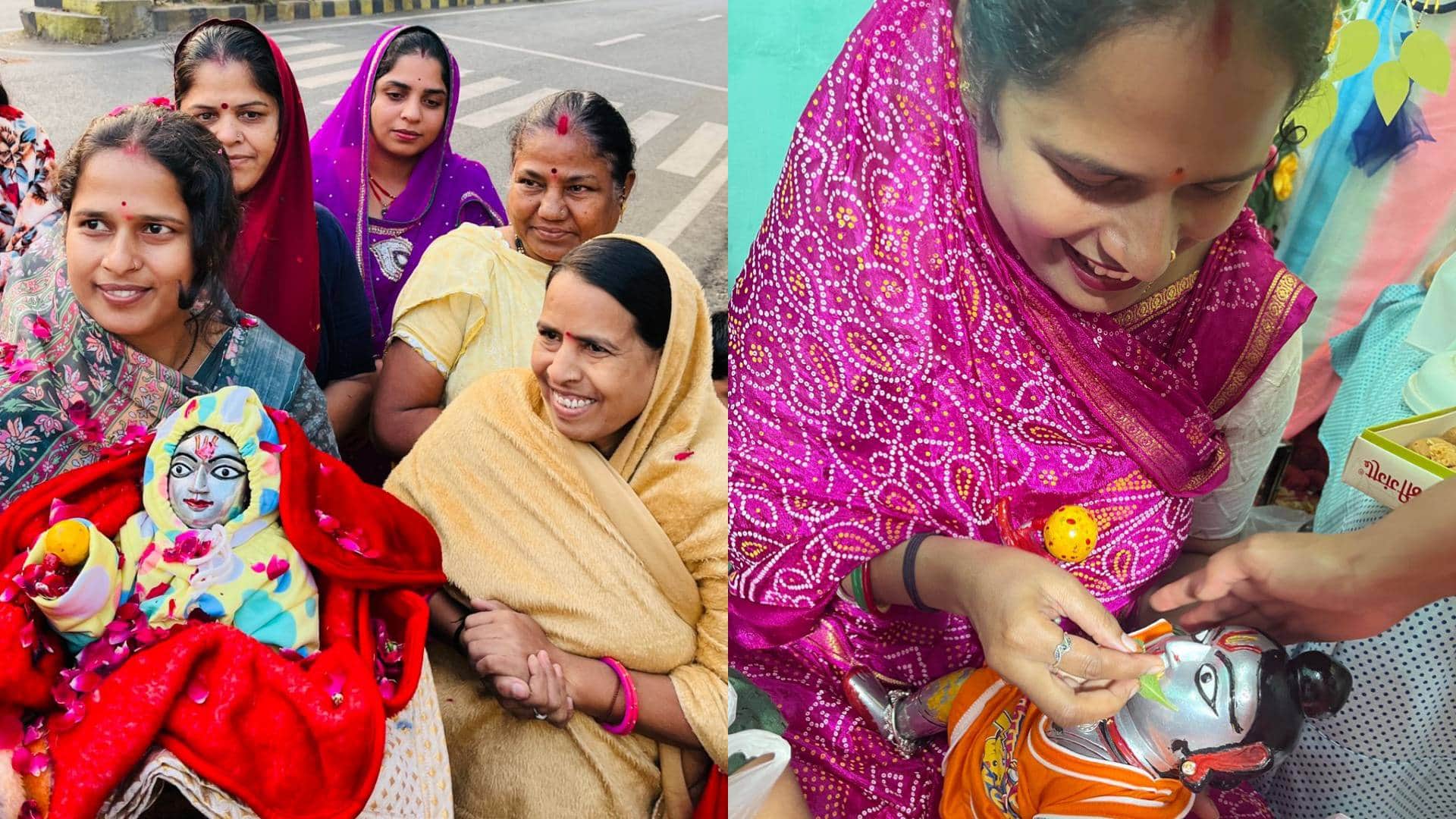 Laddu Gopal Devotees gathered Ujjain get glimpse of Seoni Ladle Sarkar also doing daily activities like humans