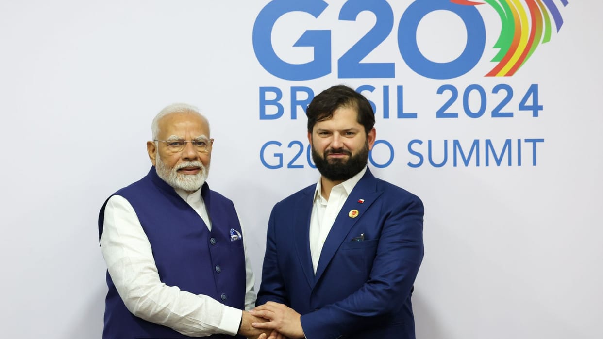 In Brazil PM Modi met Chile President Gabriel Boric Font and discussed strengthening of bilateral relations