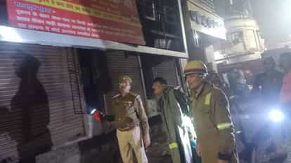 Fire broke out in model shop in Lucknow brought under control in with help of four fire engines