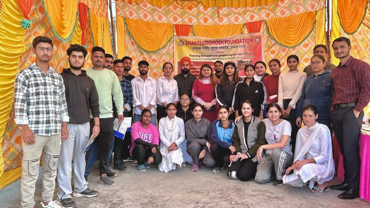 J&K News: Importance of fitness in preparation for competition, Shakti Udghosh Foundation organized medical ch