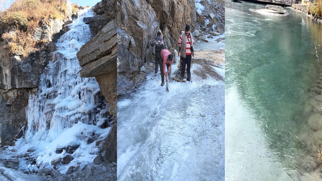 Himachal Weather forecast: Natural lakes started freezing in Lahaul due to falling minimum temperature