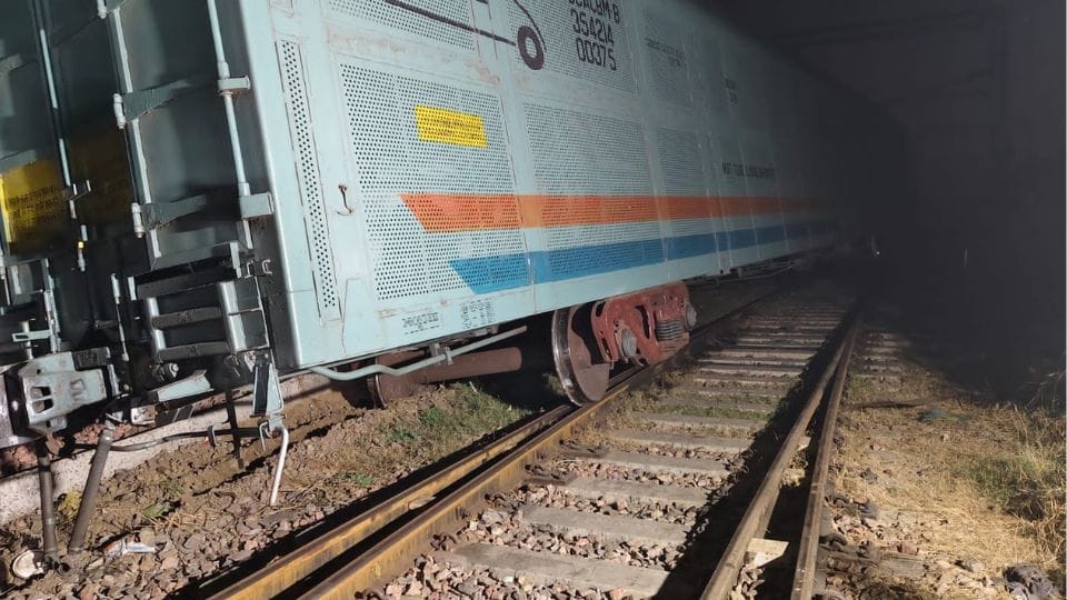 Two coaches of goods train derailed at Gurugram railway station
