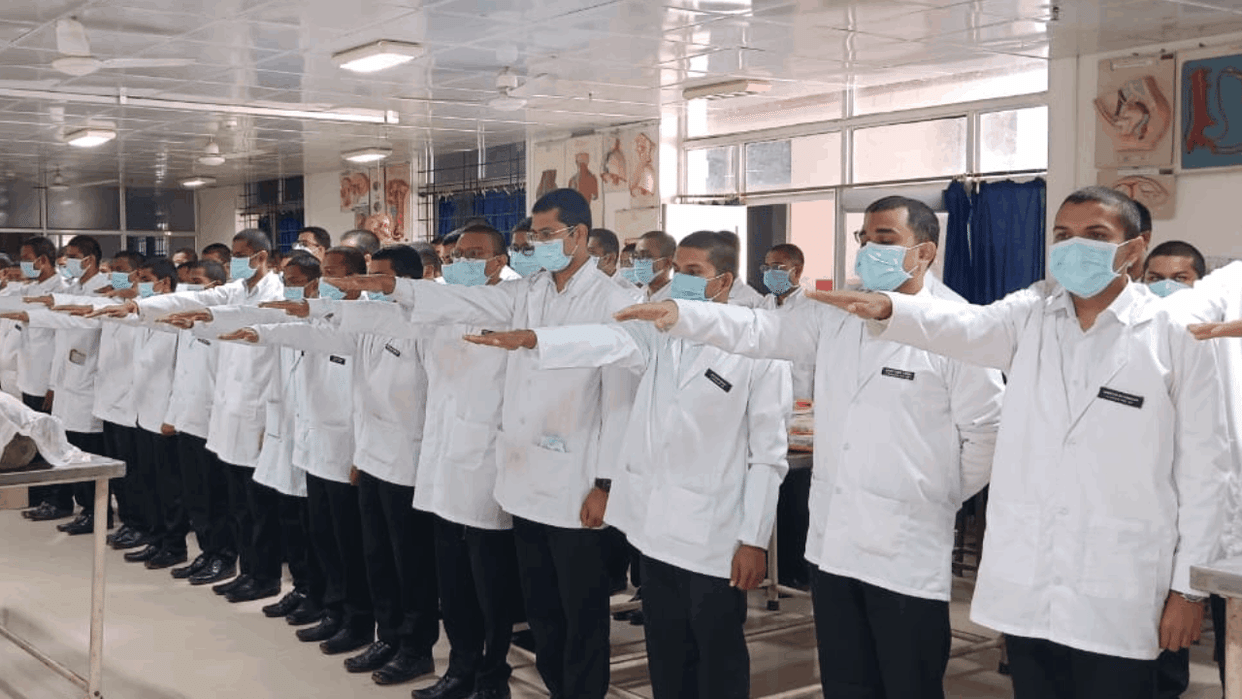 Cadaveric oath given to newly admitted MBBS students