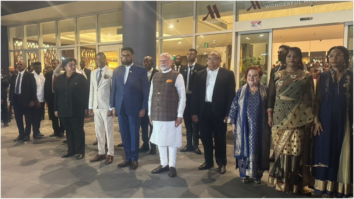 PM Narendra Modi Guyana Visit LIVE Updates in Hindi CARICOM Meeting with various leaders news