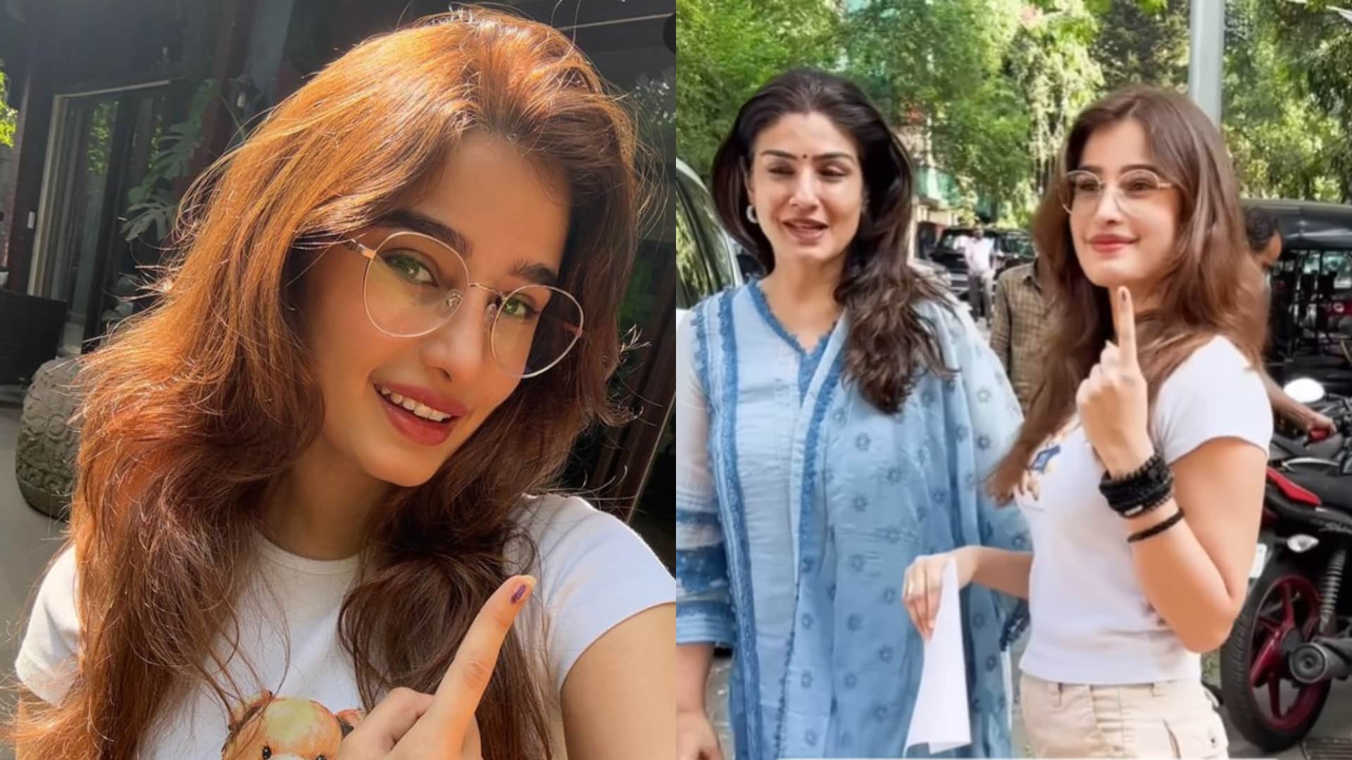 Akshay Kumar Rasha Thadani Cast Their First Vote Kareena Kapoor Saif Ali Khan Also cast vote