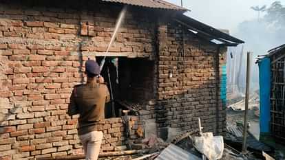 Fire broke out during cooking in Madhepura nine people injured cylinder exploded while trying to extinguish it