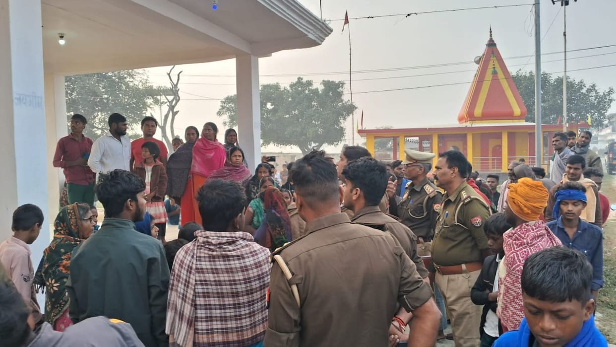 Anarchic elements damaged Ambedkar statue villagers angry