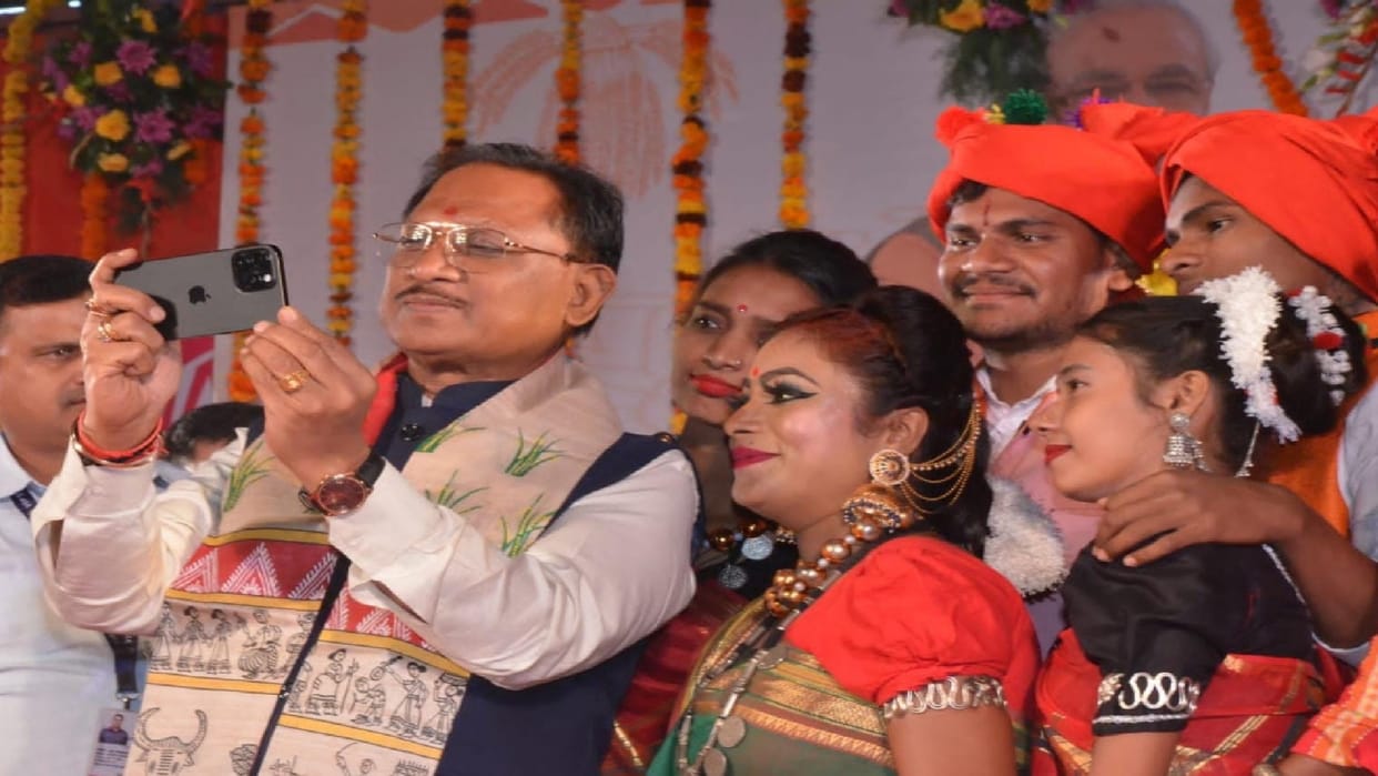 Chhattisgarh State Day Celebration: A glimpse of Chhattisgarh folk culture was seen in Delhi, CM Sai said this