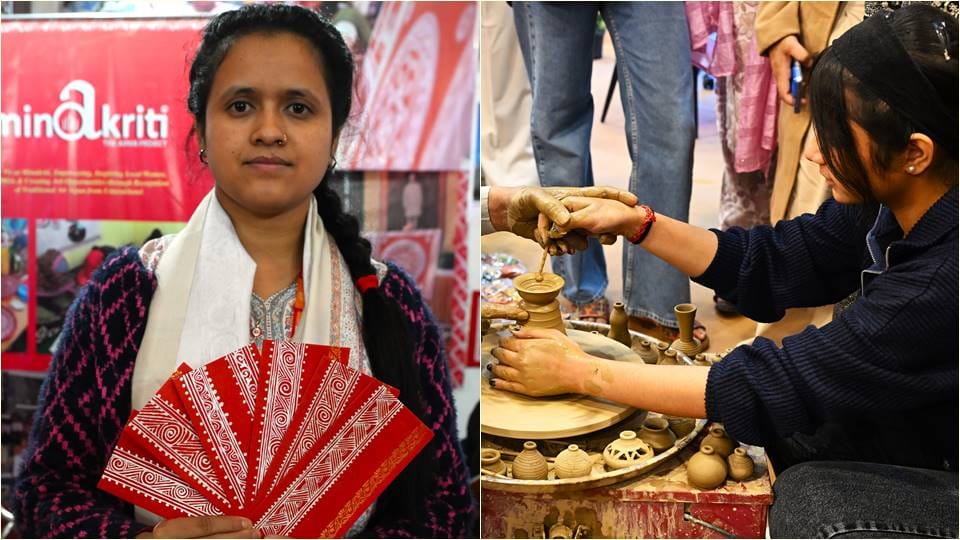 International Trade Fair 2024 People became familiar with the Aipan art of Uttarakhand