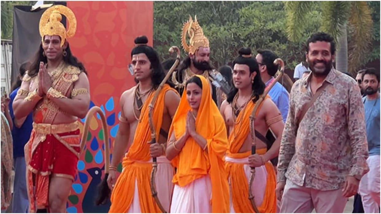 legendary filmmaker Ramanand Sagar grandson Shiv Sagar attends IFFI with Kaakbhushundi Ramayan cast