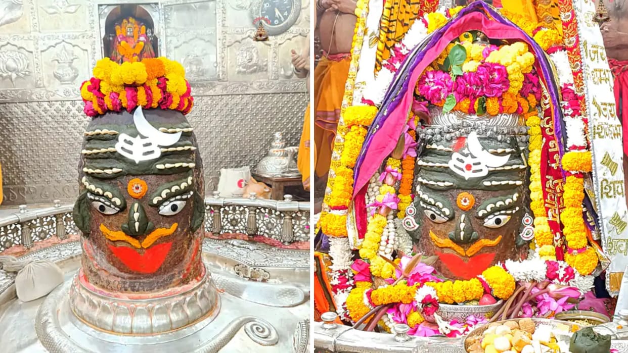 Baba Mahakal adorned with moon on his head in Bhasma Aarti, Jai Shri Mahakal echoed all around