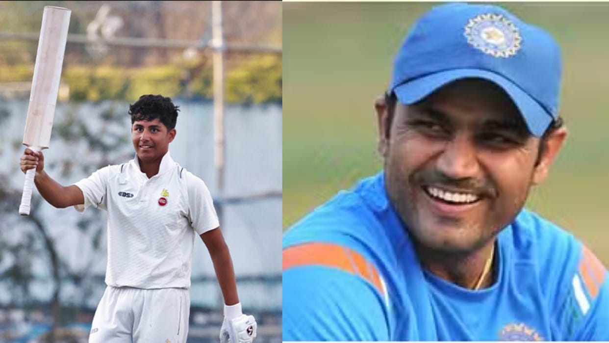 virender sehwag reacts on his son aaryavir 297 knock remembers about special gift know details