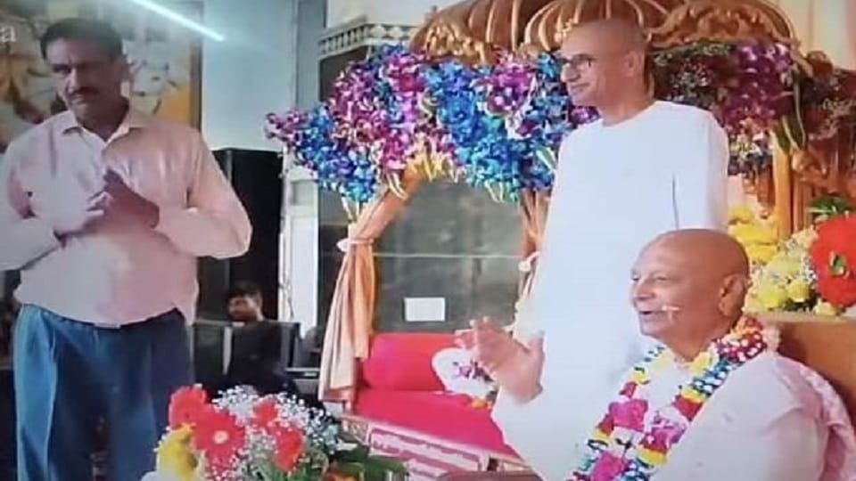Donated 40 bighas of land to ISKCON temple