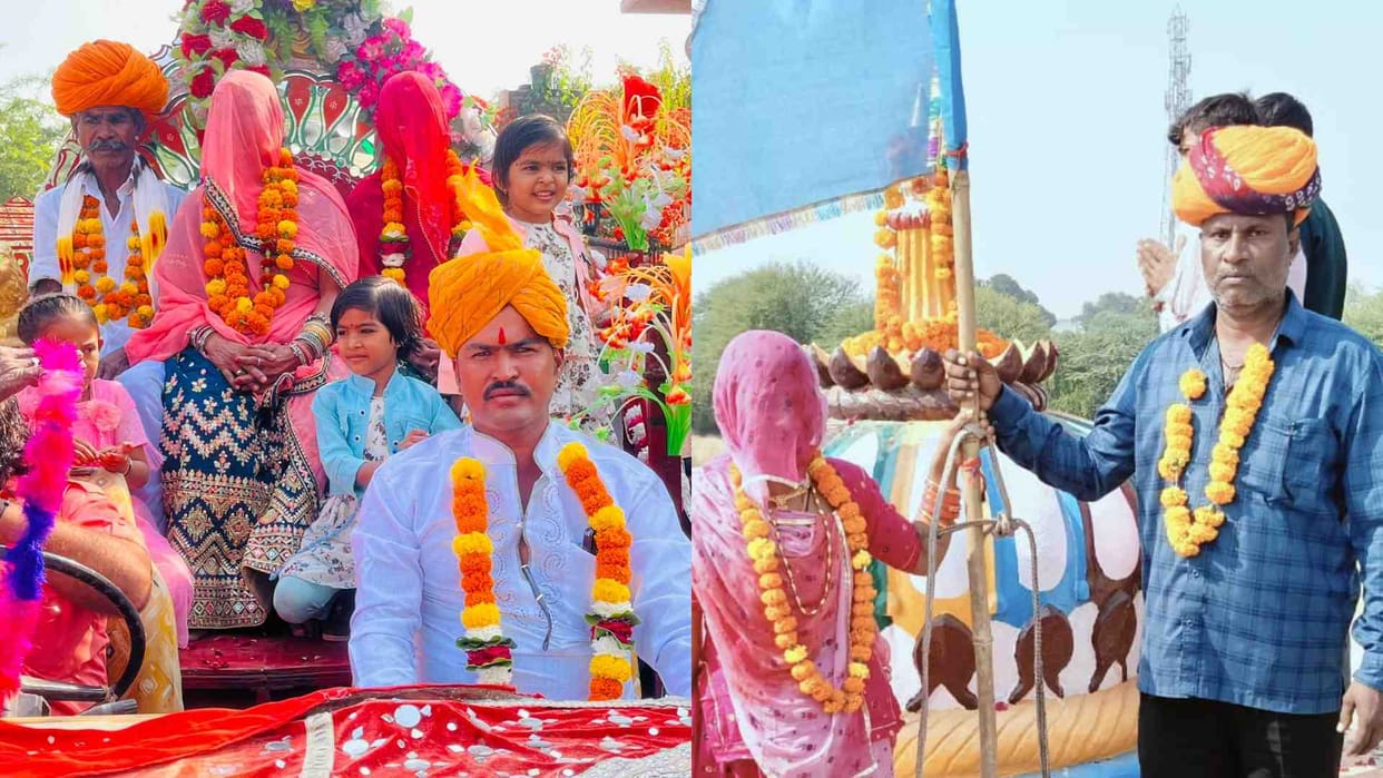 Pali News: Valmiki community gets the opportunity to hoist the flag at Sheetla Mata temple in Nimbali village