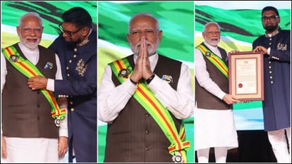 Prime Minister Narendra Modi honored with Kuwait's highest civilian award 'The Order of Mubarak the Great'
