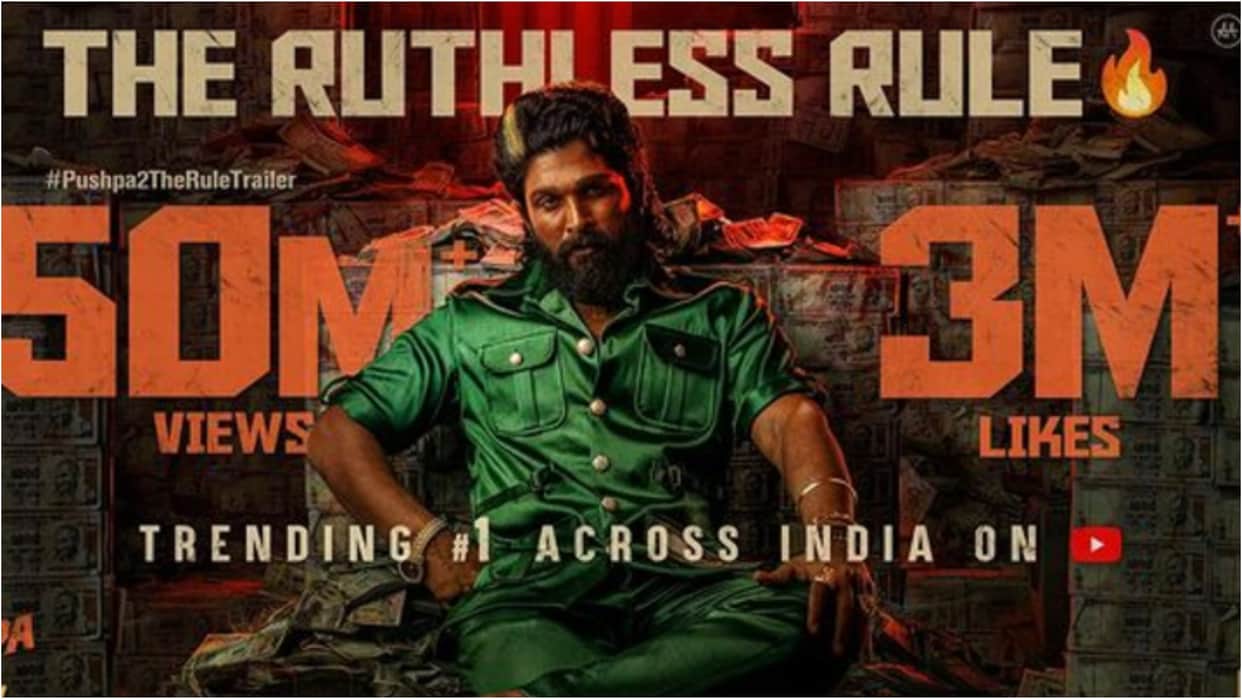 Pushpa 2 The Rule: Allu arjun movie Trailer trending on YouTube with record views Know all details