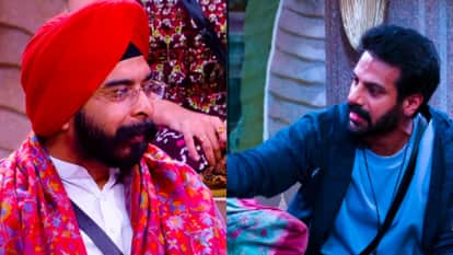 Bigg Boss 18 Karan Veer Mehra fight with Tajinder Bagga in front of Ravi kishan in haye daiya with ravi bhaiy