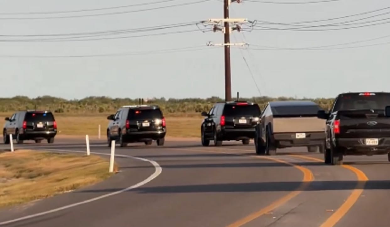 Tesla Cybertruck spotted in Donald Trump's motorcade in Texas Know Details