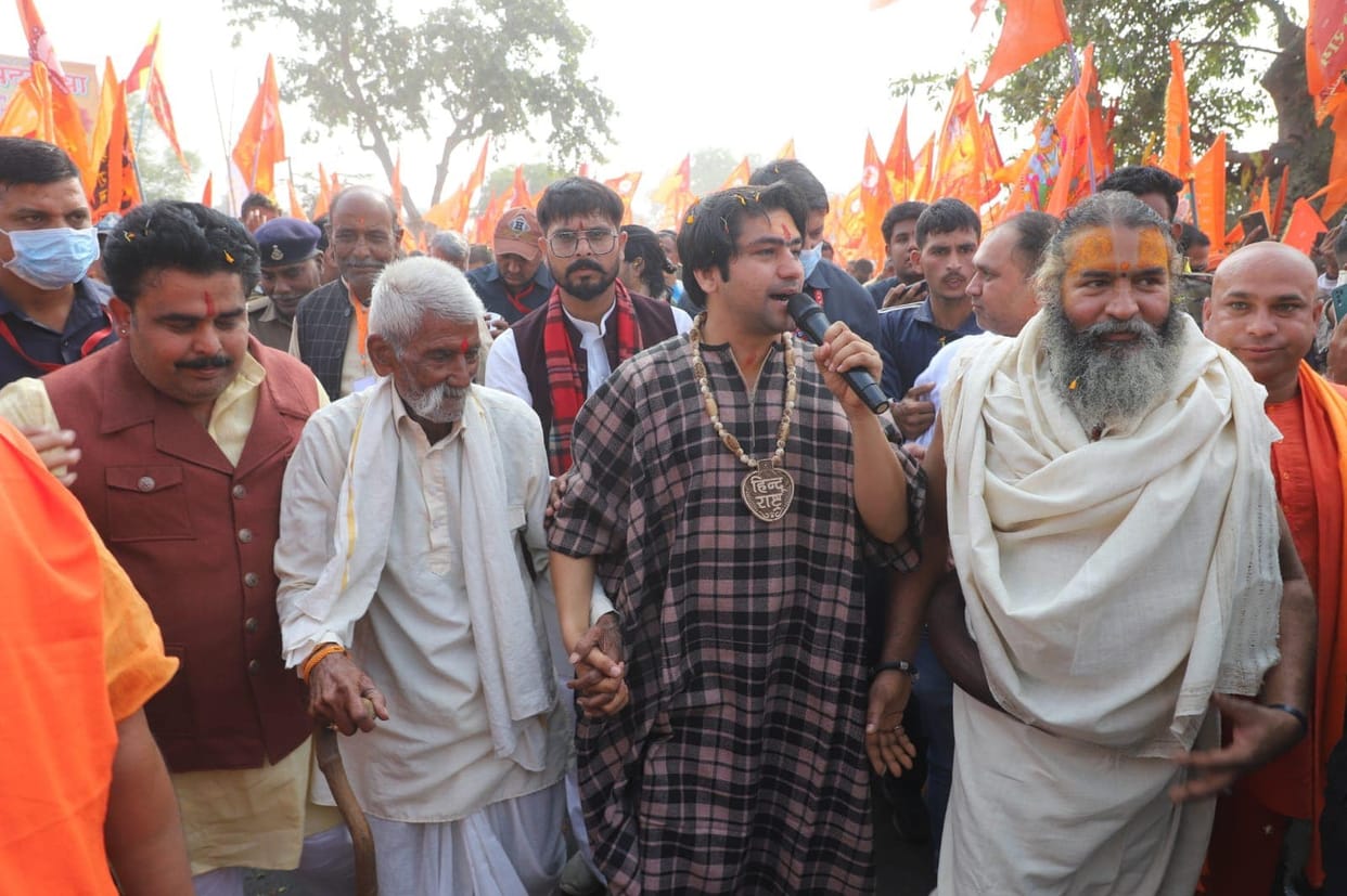 Bageshwar Baba: Third day of padyatra, Dhirendra Shastri said- We are not products of Modi but of Hindutva