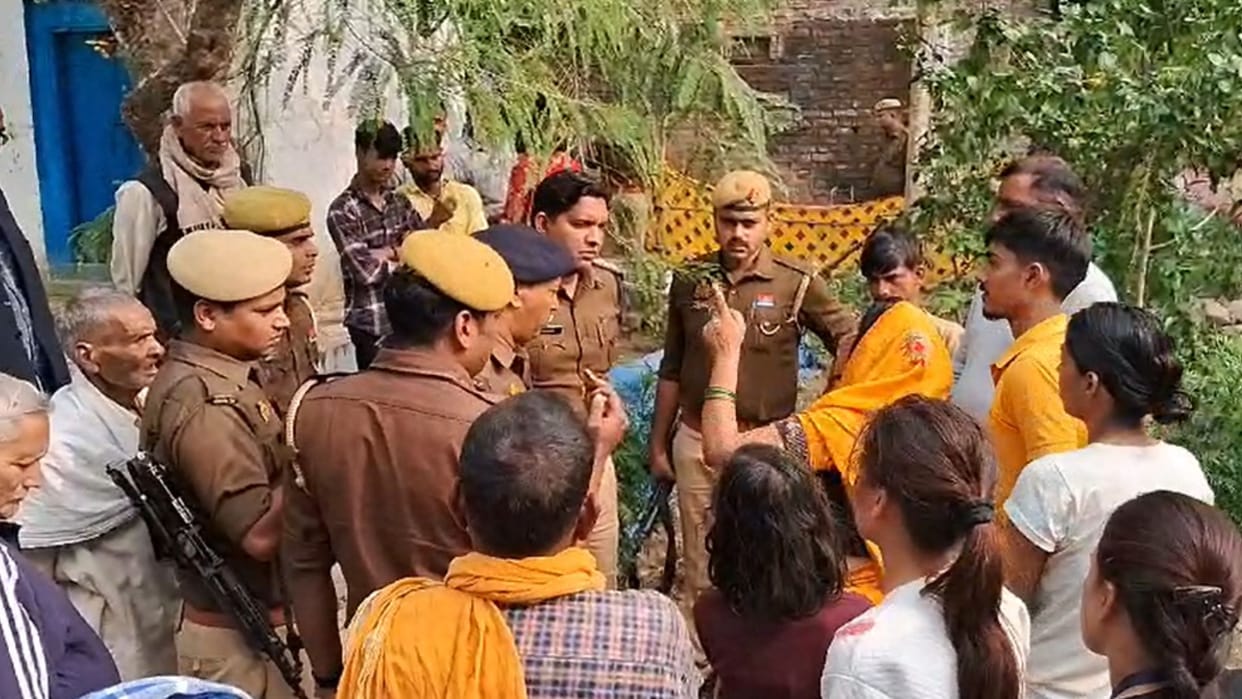 In Ballia, a son killed his mother with a shovel he also killed a neighbour woman who had come to see him